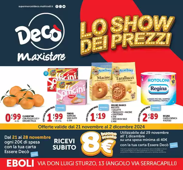 Volantino Decò a Eboli | Lo show dei prezzi | 21/11/2024 - 2/12/2024