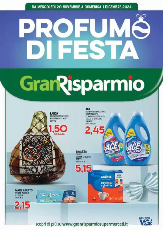 Volantino Gran Risparmio a Termoli | Profumo di festa | 20/11/2024 - 1/12/2024