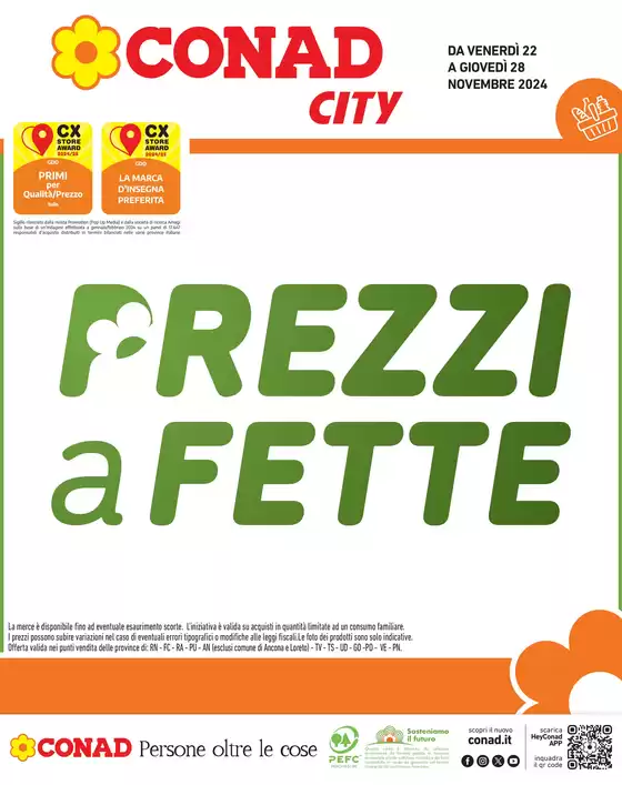 Volantino Conad City a Trieste | Prezzi a fette | 22/11/2024 - 28/11/2024