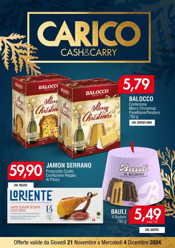 Volantino Carico Cash & Carry a Pomigliano d'Arco | Offerte Carico Cash & Carry  | 21/11/2024 - 4/12/2024