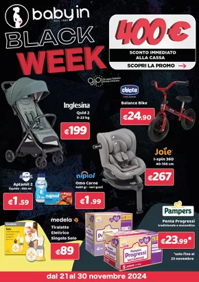 Offerte di Infanzia e giochi a Foggia | Black week in Baby In | 21/11/2024 - 30/11/2024