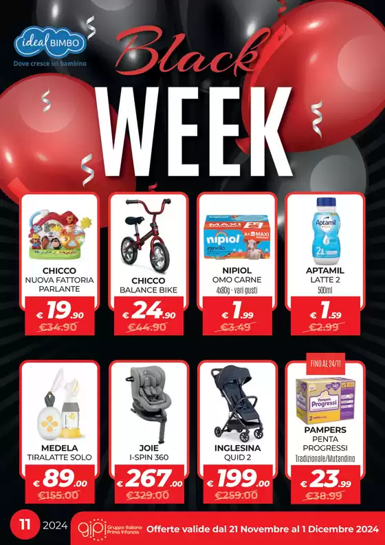 Volantino Ideal Bimbo a Calenzano | Black week | 21/11/2024 - 1/12/2024