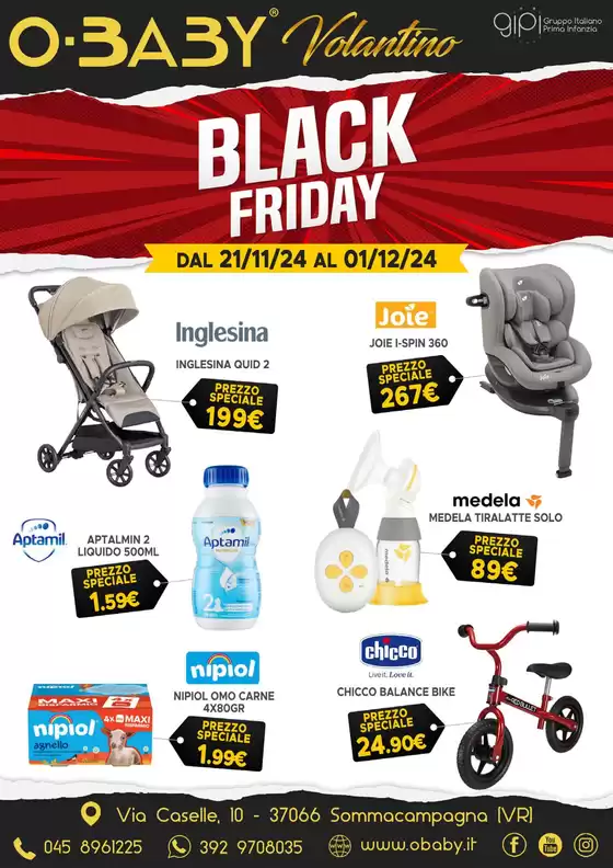 Volantino O-Baby a Sommacampagna | Black Friday | 21/11/2024 - 1/12/2024