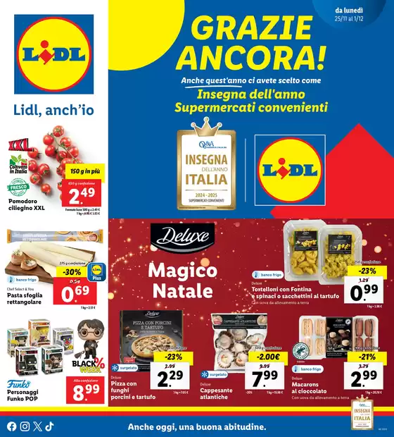 Volantino Lidl a Rezzato | Grazie Ancora! | 25/11/2024 - 1/12/2024