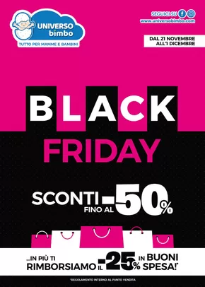 Volantino Universo Bimbo a Carmagnola | Black friday | 21/11/2024 - 1/12/2024