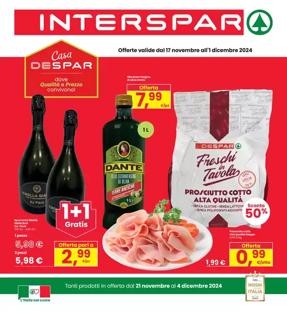 Volantino Interspar a Carpi | Sconti fino al 50%  | 21/11/2024 - 4/12/2024