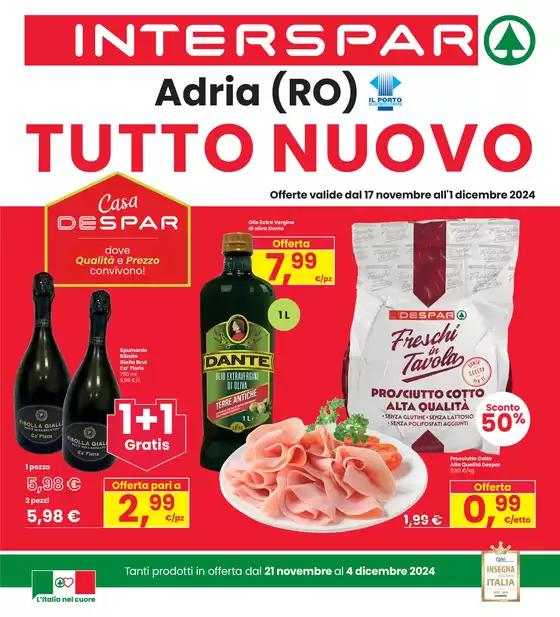 Volantino Interspar a Adria | Tutto nuovo | 21/11/2024 - 4/12/2024