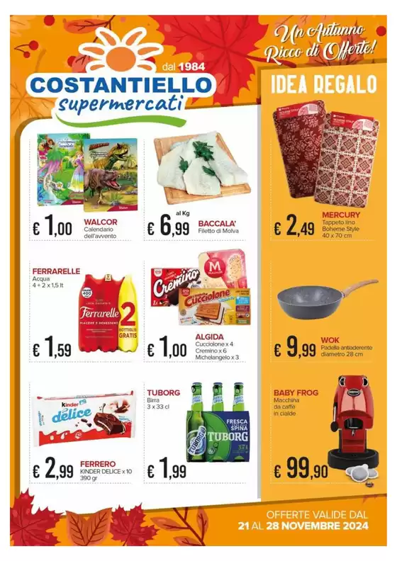 Volantino Costantiello supermercati a Gravina in Puglia | Idea regalo | 21/11/2024 - 28/11/2024