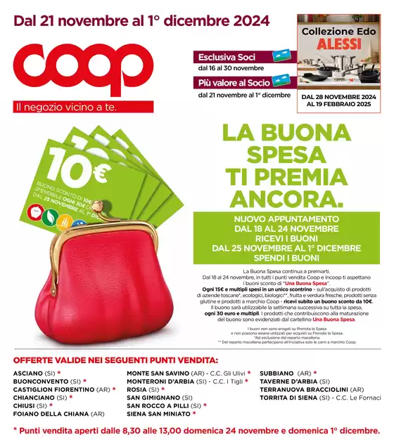 Volantino Coop a Terranuova Bracciolini | Dal 21 novembre al 1° dicembre 2024 | 21/11/2024 - 1/12/2024