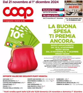 Volantino Coop a San Giovanni Valdarno | Dal 21 novembre al 1° dicembre 2024 | 21/11/2024 - 1/12/2024