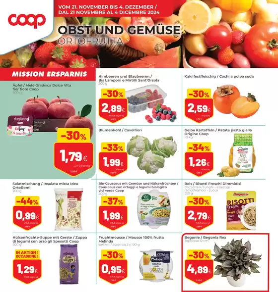 Volantino Coop a Bolzano | Rabatte 30% 40% | 21/11/2024 - 4/12/2024