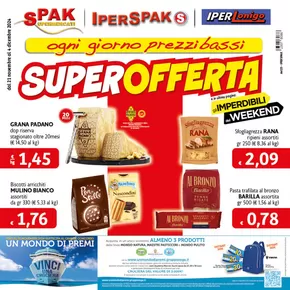 Volantino IperSpak a Zero Branco | SuperOfferta | 21/11/2024 - 4/12/2024