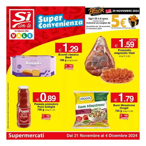 Volantino Si con te supermercati a Teramo | Super Convenienza | 21/11/2024 - 4/12/2024