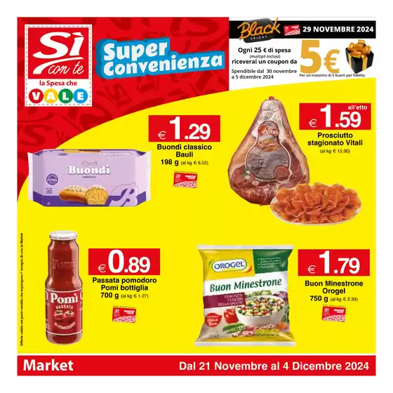 Volantino Si con te market | Super Convenienza | 21/11/2024 - 4/12/2024