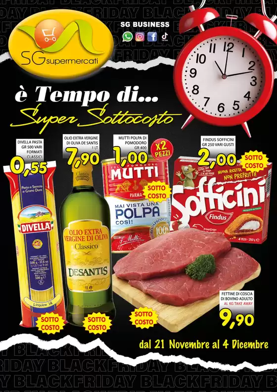 Volantino SG Supermercati a Napoli | Super sottocosto | 21/11/2024 - 4/12/2024