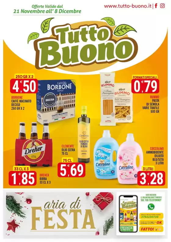 Volantino Tutto Buono a Montesano sulla Marcellana | Offerte  | 21/11/2024 - 8/12/2024