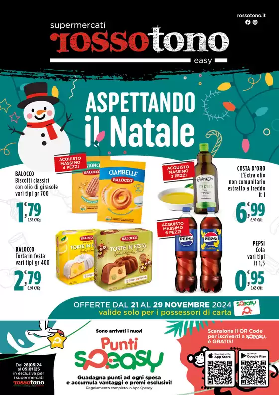 Volantino Supermercati Rossotono Easy a Ribera | Aspettando il Natale | 21/11/2024 - 29/11/2024