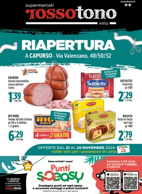 Volantino Supermercati Rossotono Easy | Riapertura a Capurso | 21/11/2024 - 29/11/2024