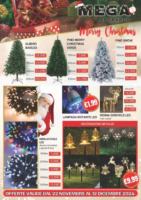 Volantino Mega a Piedimonte San Germano | Mega Le Grange- Merry Christmas | 22/11/2024 - 12/12/2024