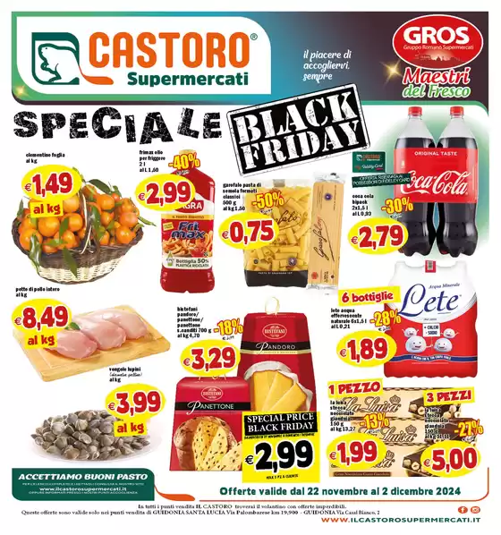 Volantino Il Castoro a Fonte Nuova | Black friday | 22/11/2024 - 2/12/2024