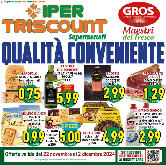 Volantino Iper Triscount a Roma | Qualita conveniente | 22/11/2024 - 2/12/2024