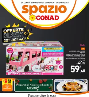 Offerte di Iper e super a Cisternino | OFFERTE BLACK -20% -30% -40% in Spazio Conad | 25/11/2024 - 1/12/2024