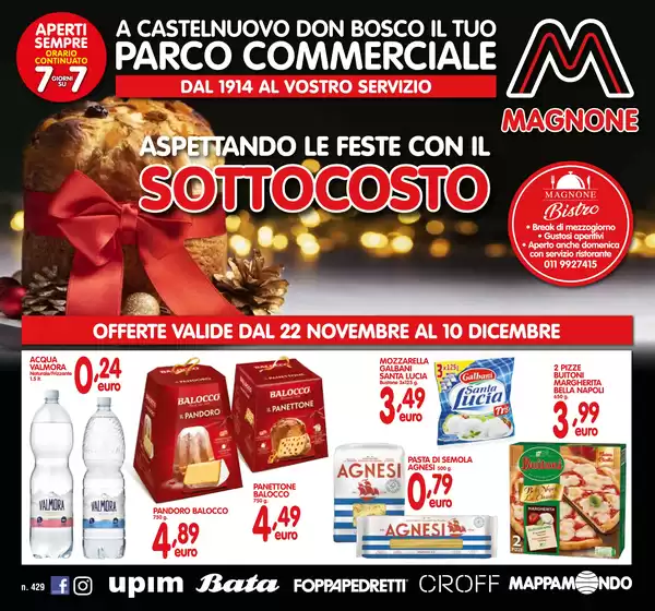 Volantino Magnone a Torino | Sottocosto  | 22/11/2024 - 10/12/2024