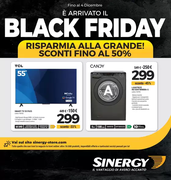 Volantino Sinergy a Roccastrada | E' arrivato il Black Friday | 26/11/2024 - 4/12/2024