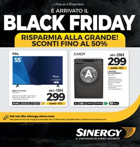 Offerte di Elettronica a Roccastrada | E' arrivato il Black Friday in Sinergy | 26/11/2024 - 4/12/2024