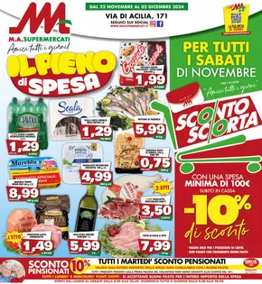 Volantino MA Supermercati a Fiumicino | Il pieno di spesa | 22/11/2024 - 2/12/2024