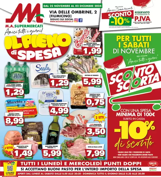 Volantino MA Supermercati a Fiumicino | Volantino MA supermercati | 22/11/2024 - 2/12/2024