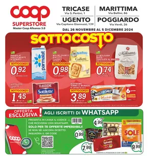 Volantino Superstore Coop a Castrignano de' Greci | Sottocosto | 26/11/2024 - 5/12/2024