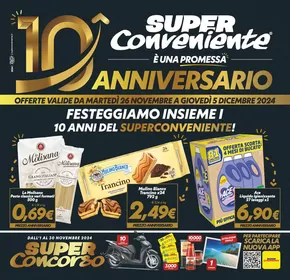 Volantino SuperConveniente a Brolo | Anniversario festeggiamo insieme | 26/11/2024 - 5/12/2024