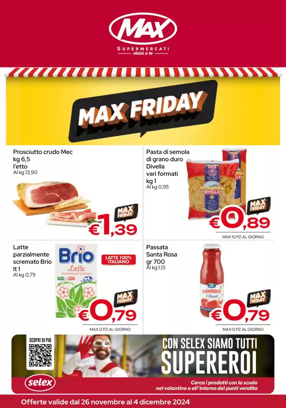 Volantino Max Supermercati a Marsala | Max friday | 26/11/2024 - 4/12/2024