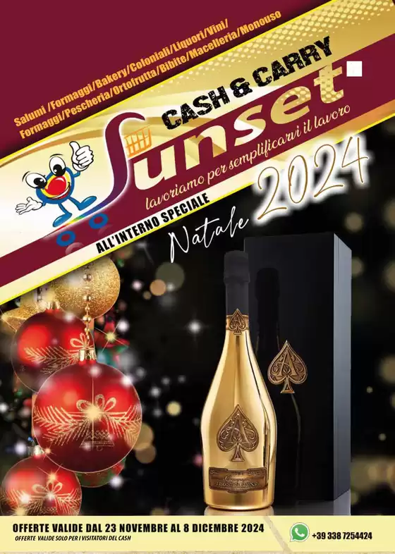 Volantino Sunset Cash&Carry a Pozzuoli | Speciale Natale | 28/11/2024 - 8/12/2024