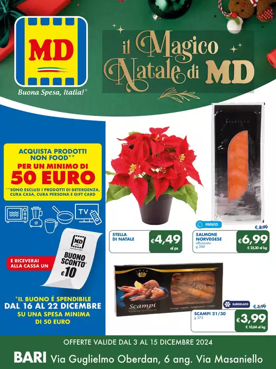 Volantino MD a Bari | Il magico Natale di MD | 3/12/2024 - 15/12/2024