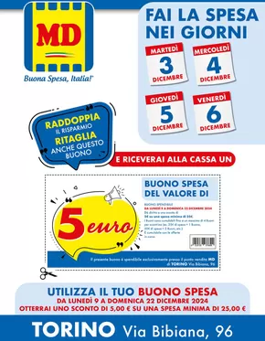 Offerte di Discount a Rivoli | Buona spesa a chi... ama festeggiare con gusto! in MD | 3/12/2024 - 15/12/2024