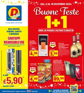 Offerte di Discount a Rivoli | Buone Feste 1+1 in Dpiu | 2/12/2024 - 15/12/2024