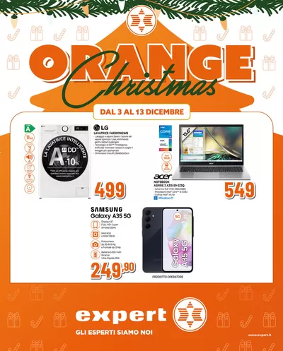 Offerte di Elettronica a Cagliari | Orange Christmas! in Expert | 3/12/2024 - 13/12/2024