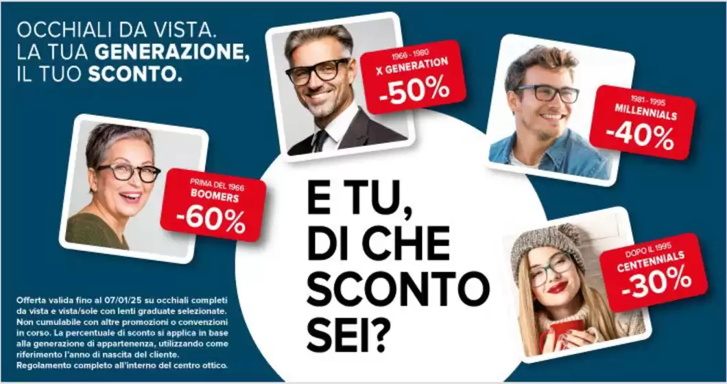 Volantino Ottica VistaSì a Nola | E tu di che sconto sei? | 2/12/2024 - 7/1/2025