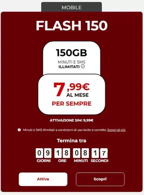 Offerte di Servizi a Paderno Dugnano | Flash 150  in Iliad | 2/12/2024 - 11/12/2024