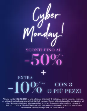 Offerte di Sport e Moda a Trieste | Cyber Monday! in Lovable | 2/12/2024 - 3/12/2024