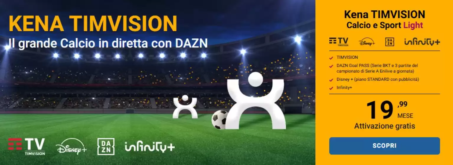 Volantino Kena Mobile a Chieti | Il grande Calcio in diretta con DAZN | 3/12/2024 - 31/12/2024