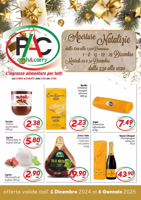 Volantino Pac Cash&Carry a Roma | Offerte natalizie | 3/12/2024 - 6/1/2025