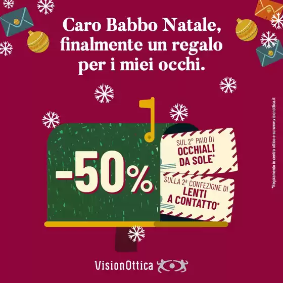 Volantino VisionOttica a Roma | Un regalo per i miei occhi | 6/12/2024 - 31/12/2024