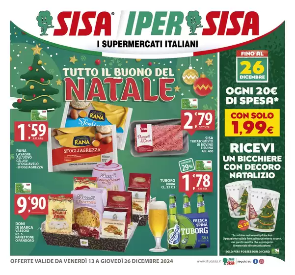 Volantino Sisa a Brindisi | Tutto il buono del Natale | 13/12/2024 - 26/12/2024