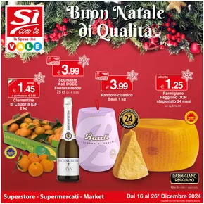 Volantino Si con te market a Castelsantangelo sul Nera | Buon Natale di Qualità | 16/12/2024 - 26/12/2024