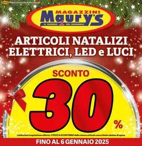 Offerte di Cura casa e corpo a Olevano Romano | Articoli natalizi elettrici, led e luci in Maury's | 16/12/2024 - 6/1/2025