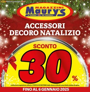 Offerte di Cura casa e corpo a Capodrise | Accessori decoro Natalizio in Maury's | 16/12/2024 - 6/1/2025