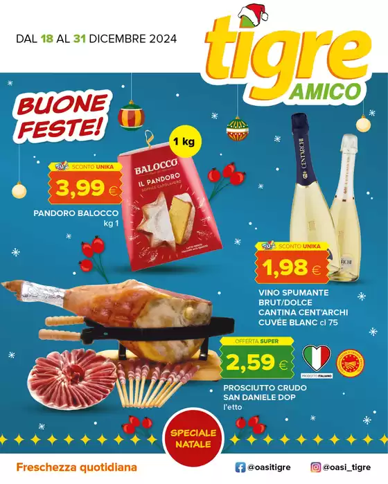 Volantino Tigre Amico a Montereale | Buone feste | 18/12/2024 - 31/12/2024